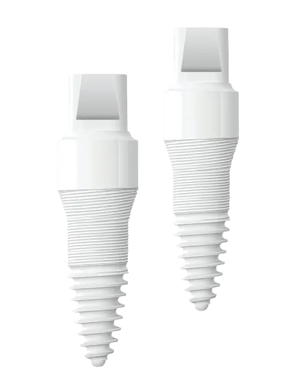 Ceramic implant close-up