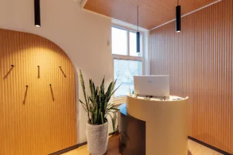 Calm, natural treatment environment at the holistic dental practice